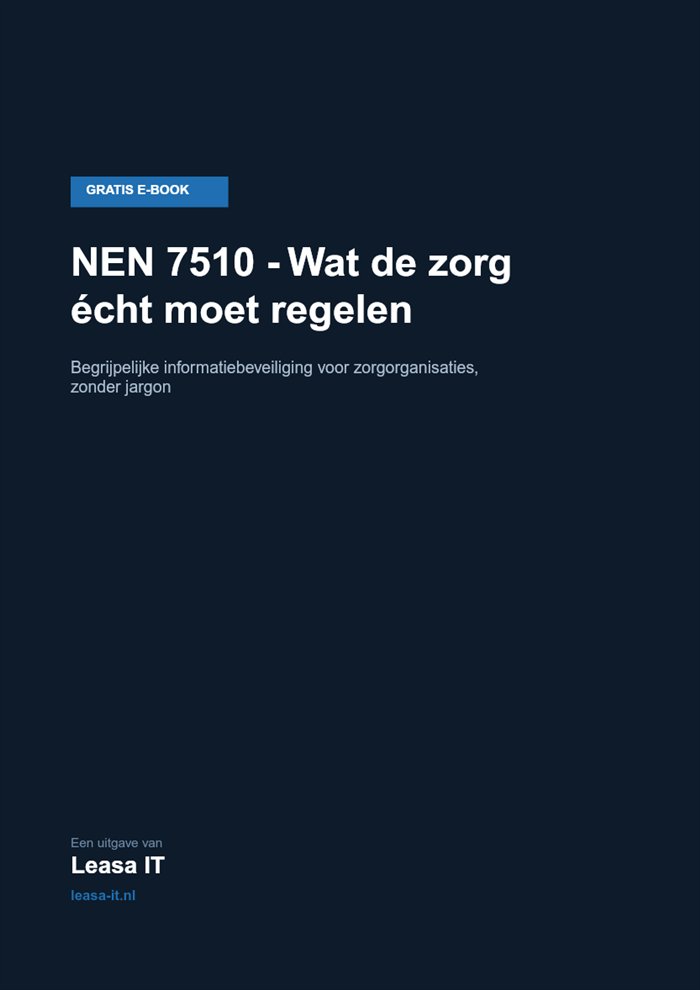 Omslag e-book NEN 7510 in de zorg